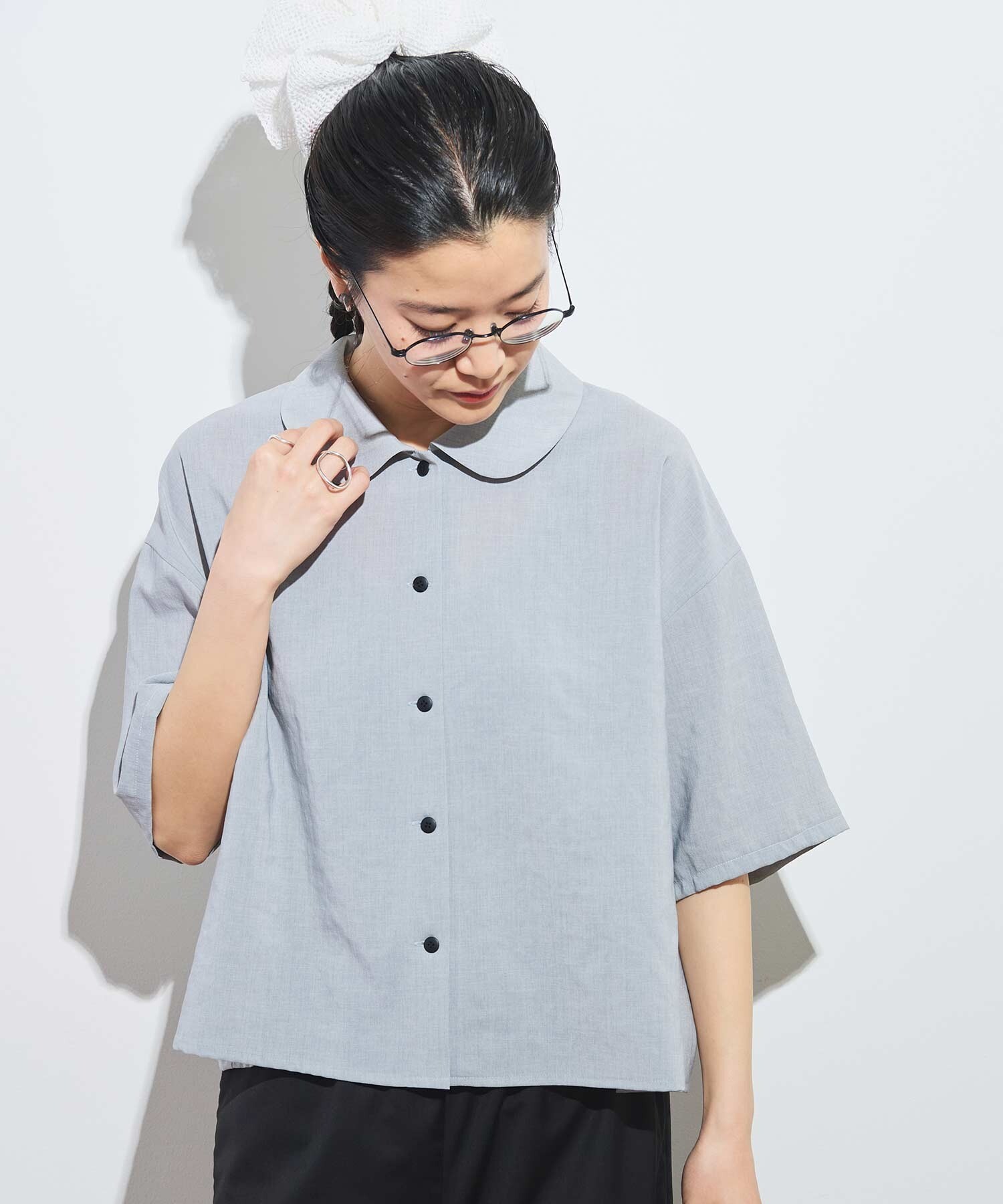 AMBIDEX Store ○〇round collar shirt (F シロ): l'atelier du savon