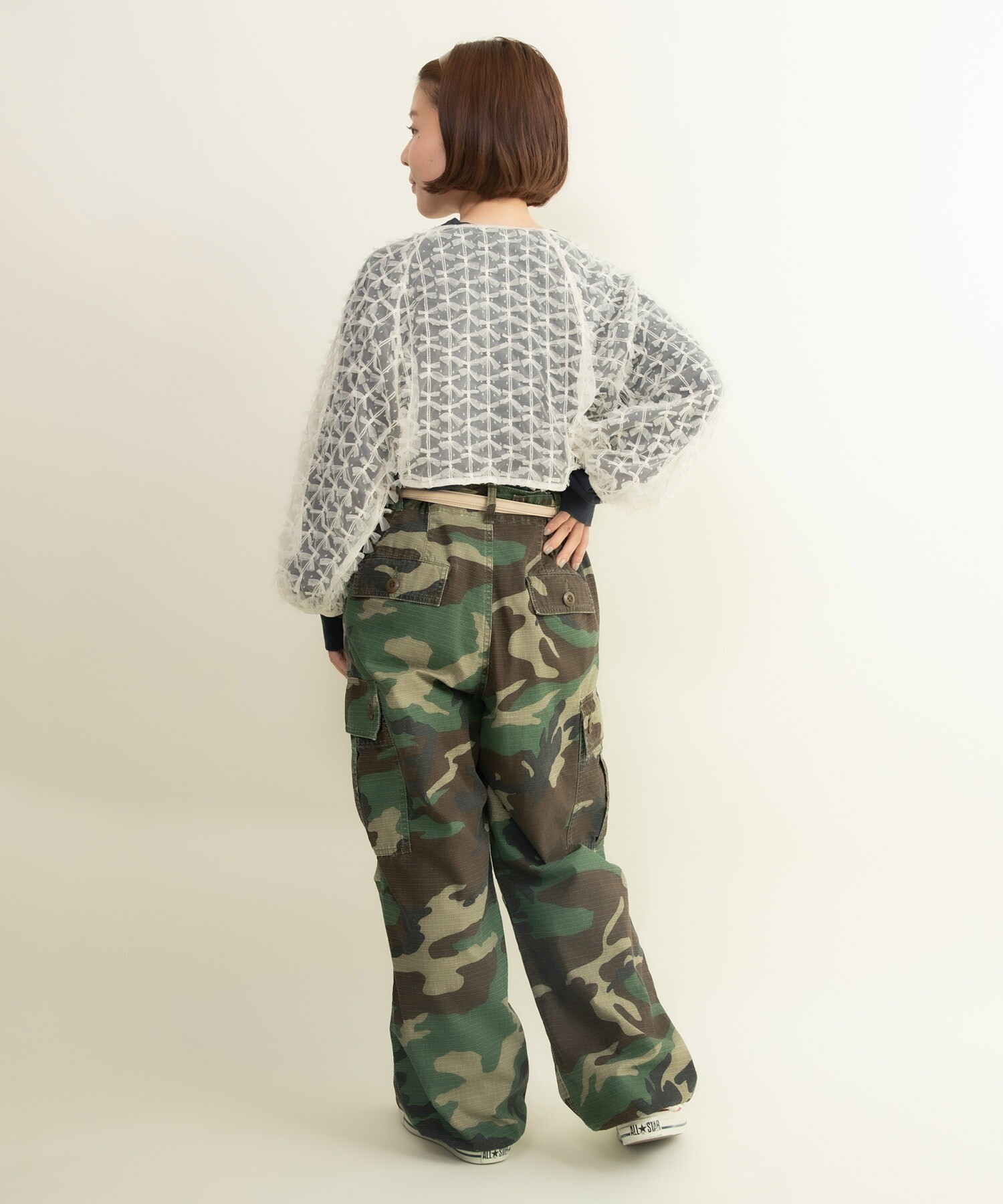 AMBIDEX Store ○カモフラ柄 ミリタリーパンツ(36 マルチ99): CHILD WOMAN