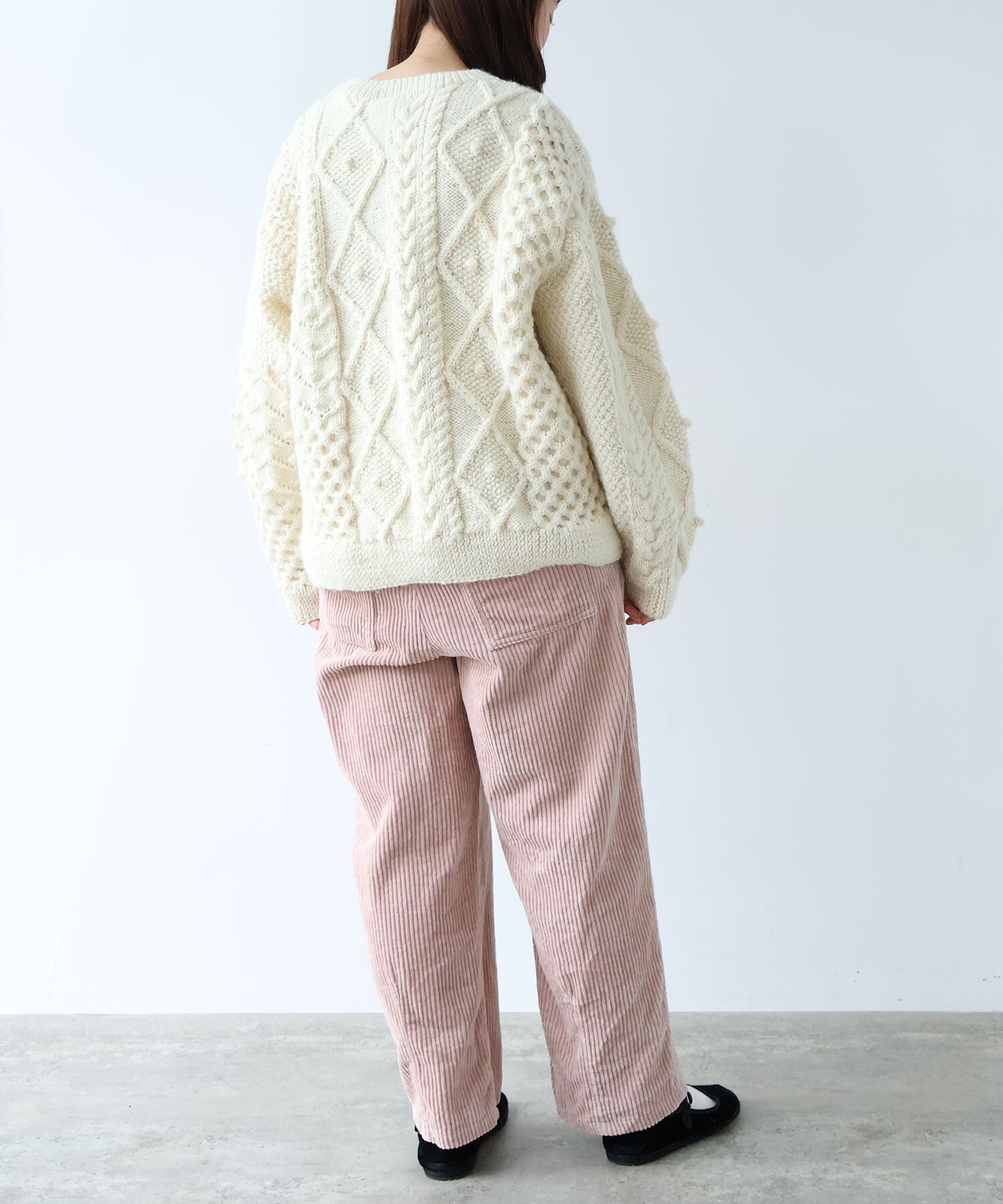 AMBIDEX Store ネパールハンドニット プルオーバー(F シロ): yuni