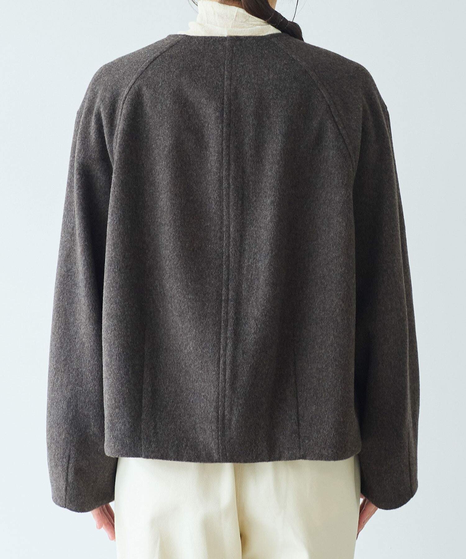 AMBIDEX Store ○ウールスーパー120ビーバー トグルボタン ショート