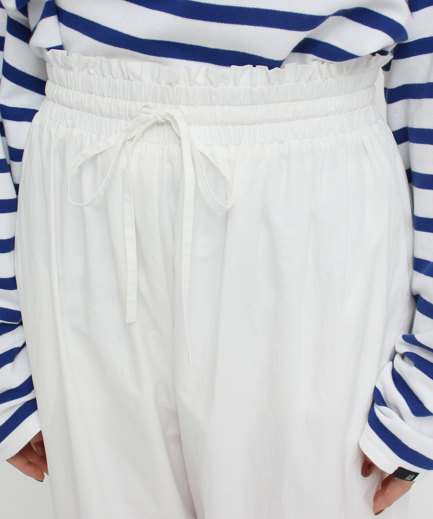 AMBIDEX Store 〇ブロード レースピンタック フリルパンツ(F シロ