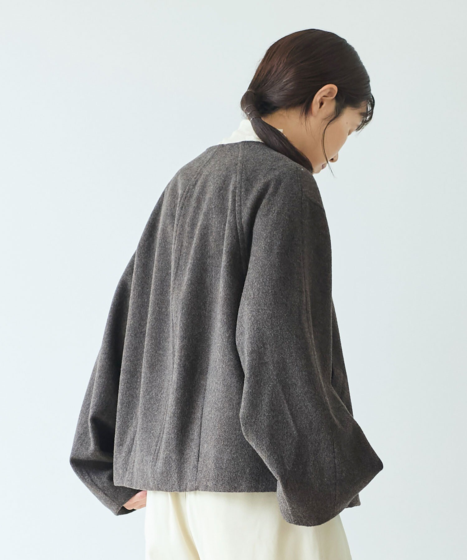 AMBIDEX Store ○ウールスーパー120ビーバー トグルボタン ショート