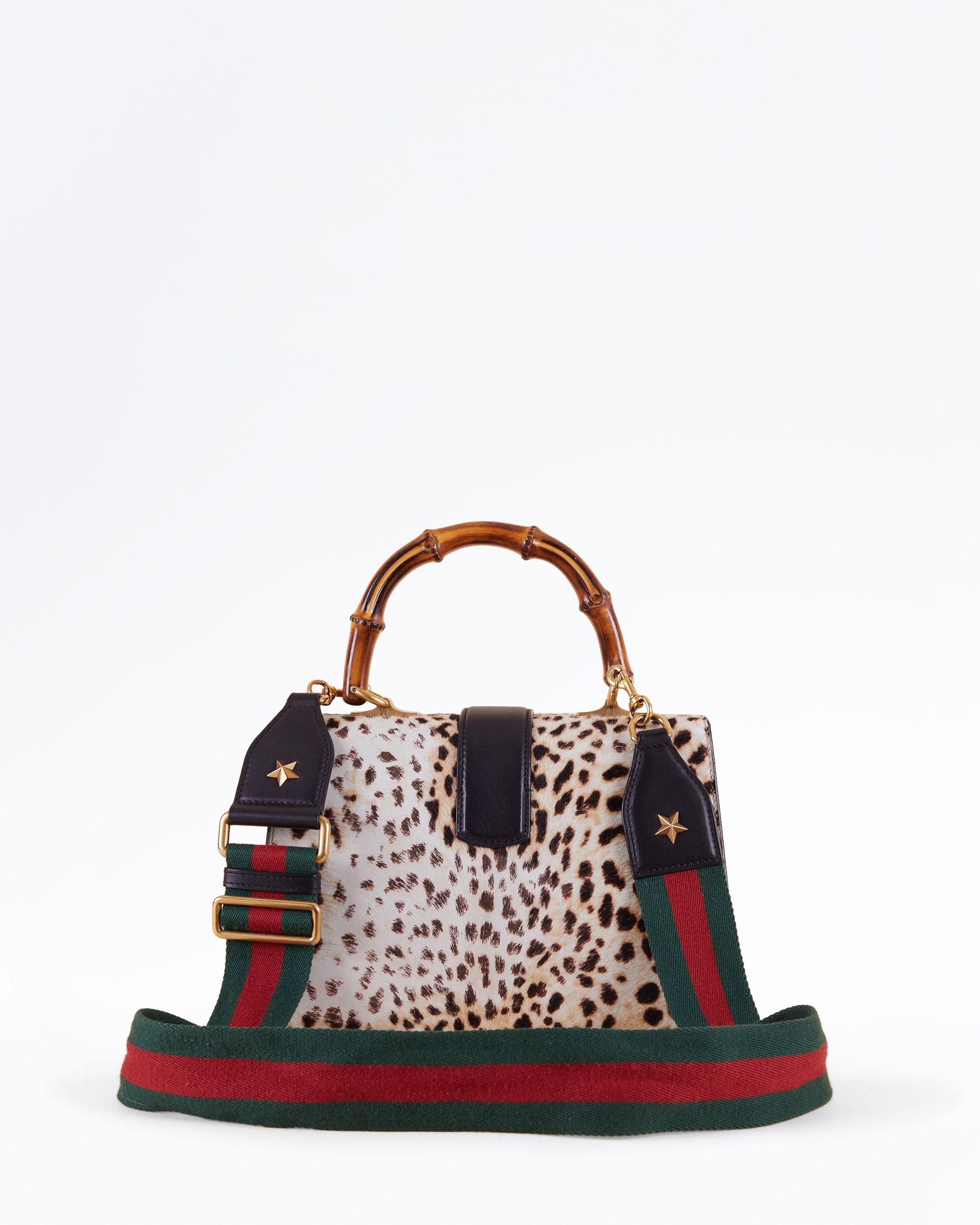 Gucci Leopard Web Dionysus Bamboo Handle Medium Bag | Vivrelle