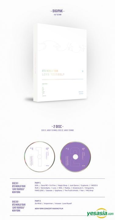 YESASIA: BTS WORLD TOUR - LOVE YOURSELF NEW YORK (2DVD) (Outbox +