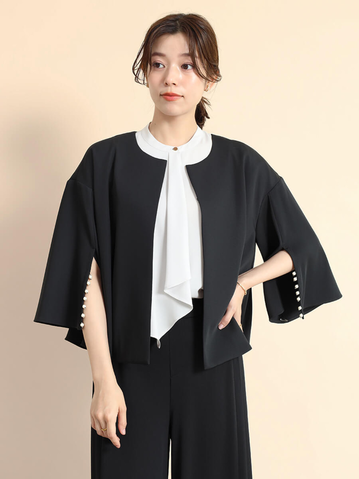 ラインパールスリーブケープジャケット - FENNEL - FENNEL｜YAMADAYA STORE