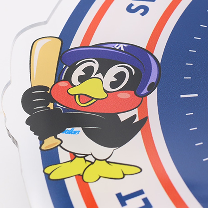 東京ヤクルトスワローズ アクリル壁掛時計 つば九郎&つばみ｜郵便局の