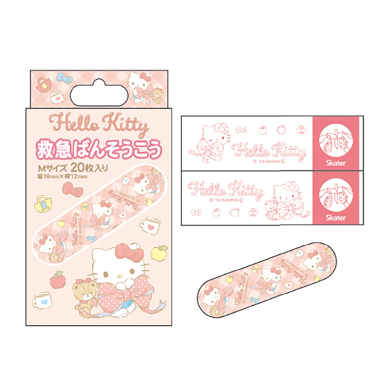 救急絆創膏(ばんそうこう) M 20枚入 ハローキティ ビッグリボン QQB1