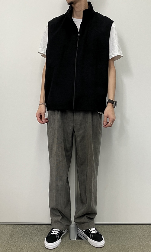 marka｜ウールシルクジップベスト