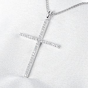 20000812 ミステリークロス ダイヤ ペンダントネックレス（M） 新品