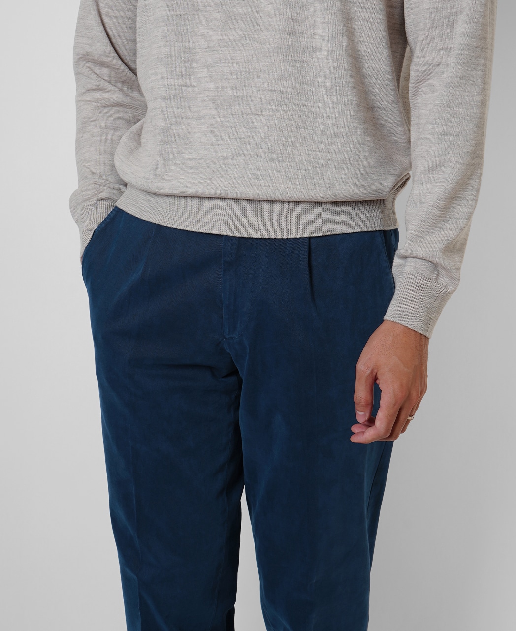 ナポリパンツ(1タック）(50 ブルー系): メンズ｜メーカーズシャツ鎌倉