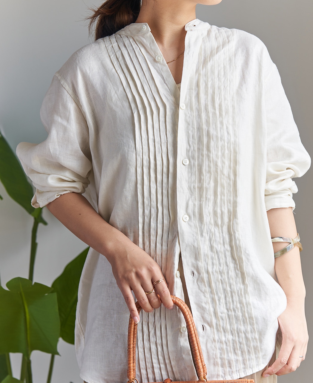 ピンタックシャツ(Freeサイズ 白): レディース｜メーカーズシャツ鎌倉