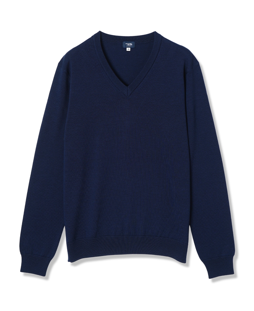 Vネックセーター(12ゲージ）(48 ブルー系): メンズ｜メーカーズシャツ