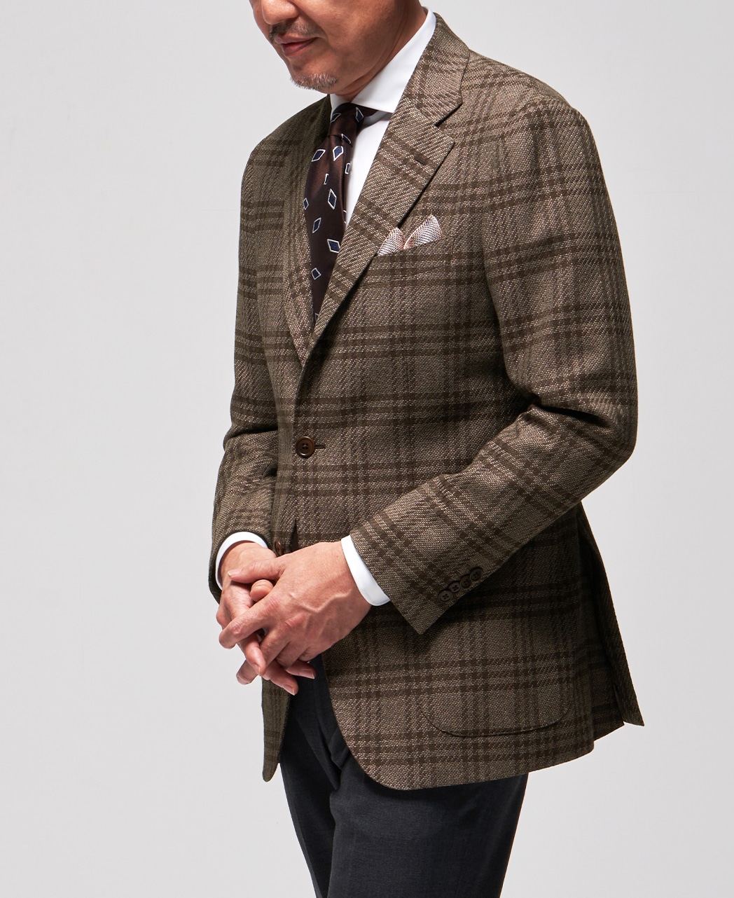 チェックジャケット(48 ブラウン系): メンズ｜メーカーズシャツ鎌倉