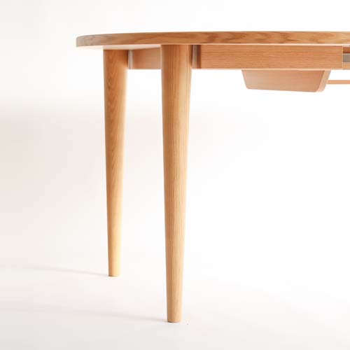 飛騨家具 nissin 日進木工 sof ソフ 丸伸長式テーブル 国産家具 無垢