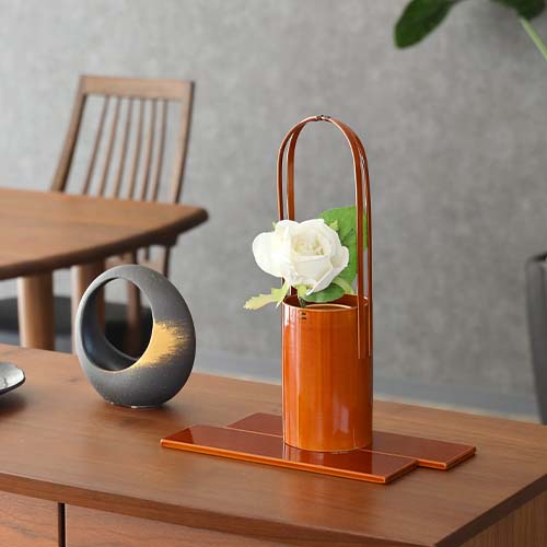 飛騨春慶 福壽漆器店 手付花器 伝統工芸品 木製 花器 | MUKU工房