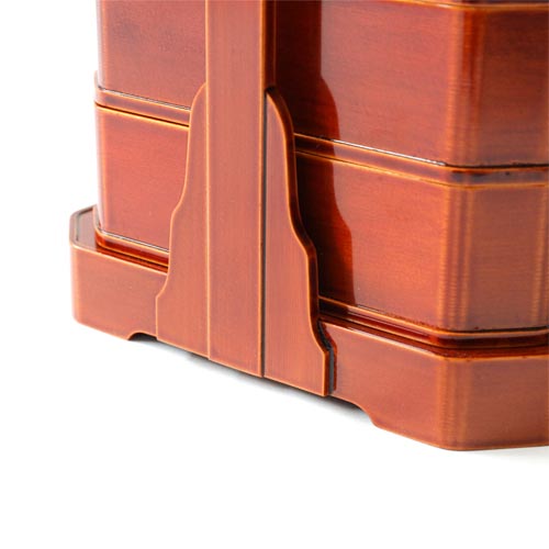 飛騨春慶 福壽漆器店 台付隅切三段重 伝統工芸品 木製 お重箱 | MUKU工房