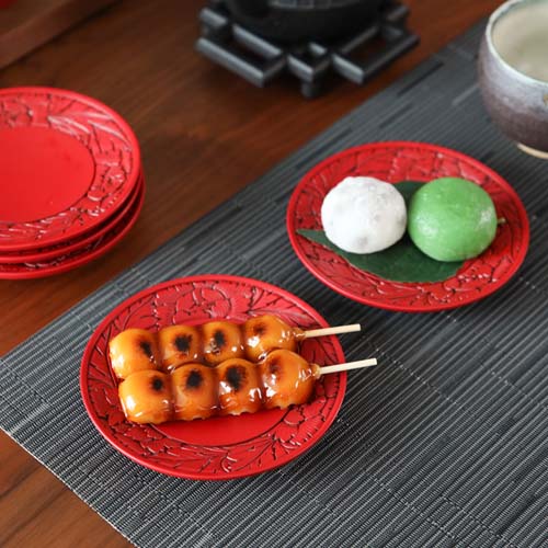 村上木彫堆朱 藤井漆工 銘々皿 伝統工芸品 木製 プレート | MUKU工房