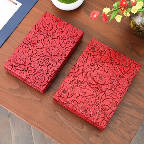 村上木彫堆朱 藤井漆工 硯箱 伝統工芸品 木製 小物入れ | MUKU工房