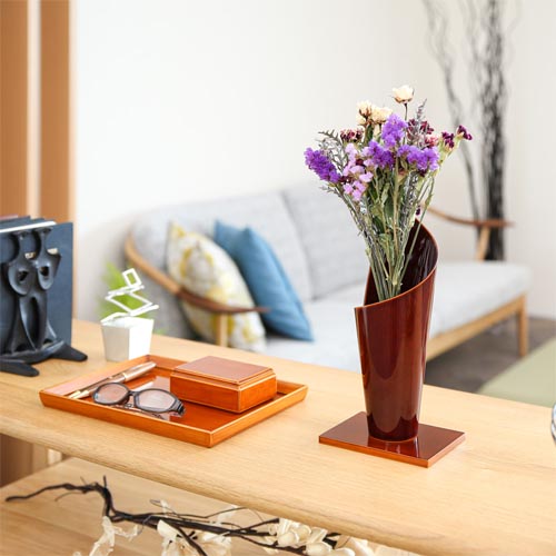 飛騨春慶 元田漆器 水芭蕉花器 伝統工芸品 木製 花器 | MUKU工房