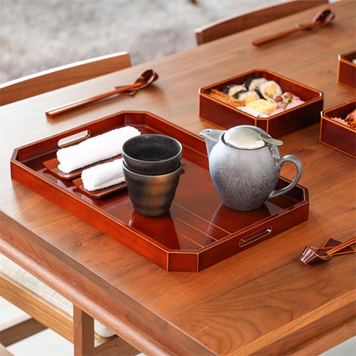 飛騨春慶 元田漆器 長手盆 伝統工芸品 木製 トレー | MUKU工房