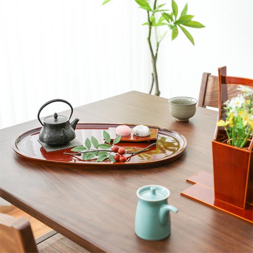 飛騨春慶 元田漆器 大福盆 伝統工芸品 木製 トレー | MUKU工房