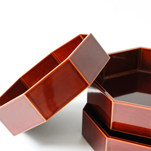 飛騨春慶 元田漆器 末広三段重 伝統工芸品 木製 お重箱 | MUKU工房