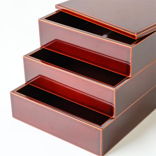 飛騨春慶 元田漆器 Genda 和角三段重 伝統工芸品 木製 お重箱 | MUKU工房