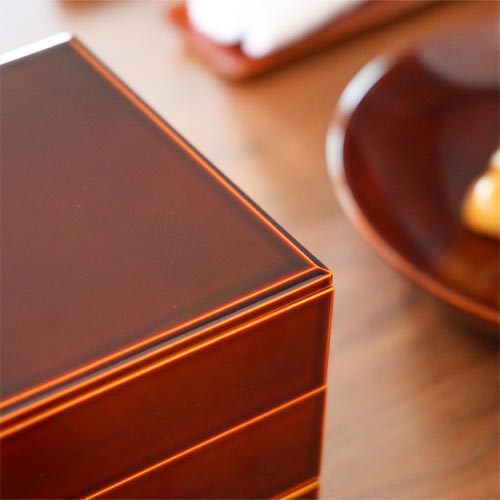 飛騨春慶 元田漆器 Genda 和角三段重 伝統工芸品 木製 お重箱 | MUKU工房