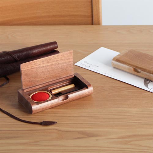 旭川クラフト sasaki ササキ工芸 一枚フタ印鑑ケース 国産クラフト