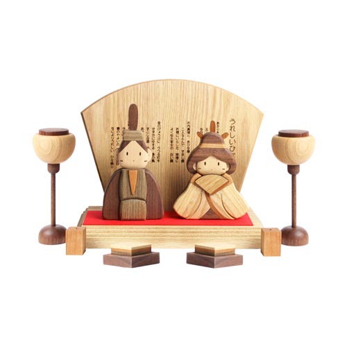 旭川クラフト sasaki ササキ工芸 Mokusei Hinaningyo 木製ひな人形 DX