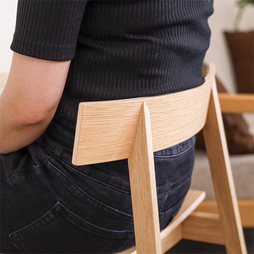 旭川家具 WOW ワオ Half Chair ハーフチェア Op.1 国産家具 無垢