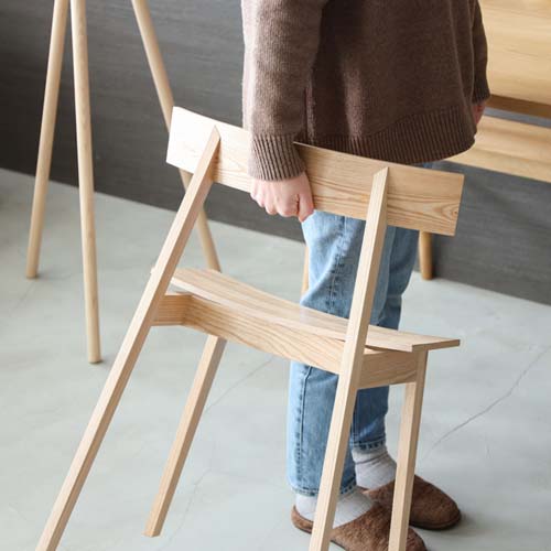 旭川家具 WOW ワオ Half Chair ハーフチェア Op.1 国産家具 無垢