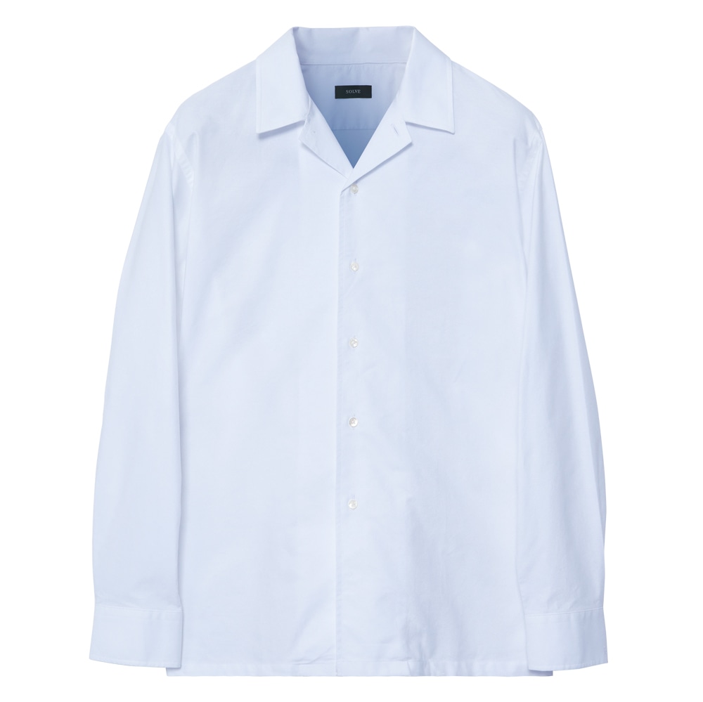 オープンカラーシャツ ヘビーオックス ホワイト 長袖 M(M ホワイト