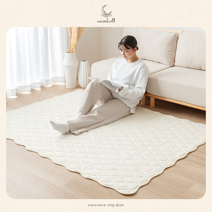 g166012]【長方形:140cm×190cm】Neochill sarasara ラグ ラグマット