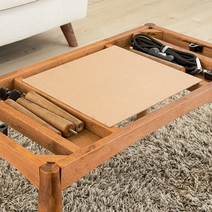 g1952]Prince 高さ調節機能付 幅90cm こたつテーブル 単品 こたつ