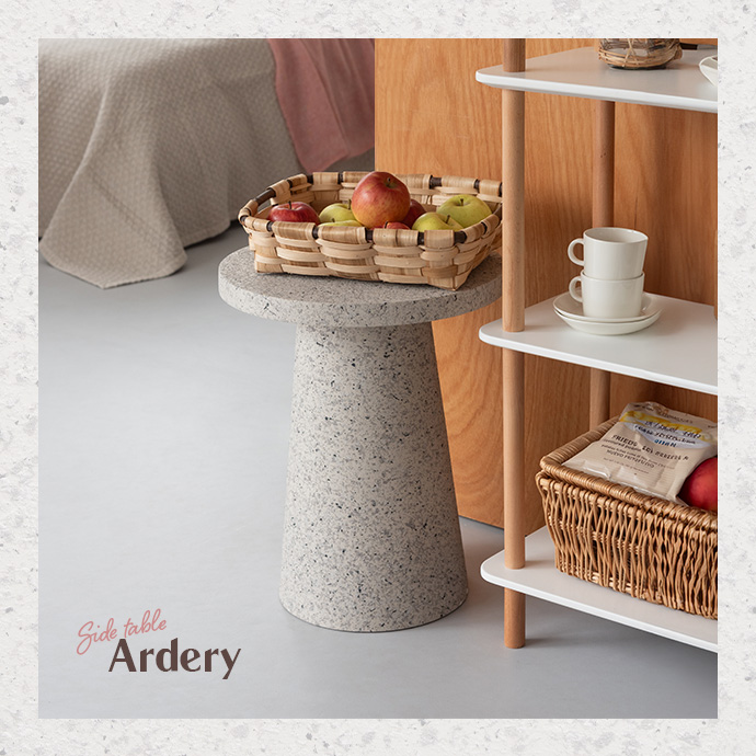 g1001292]【幅40cm】Ardery テラゾー柄サイドテーブル サイドテーブル