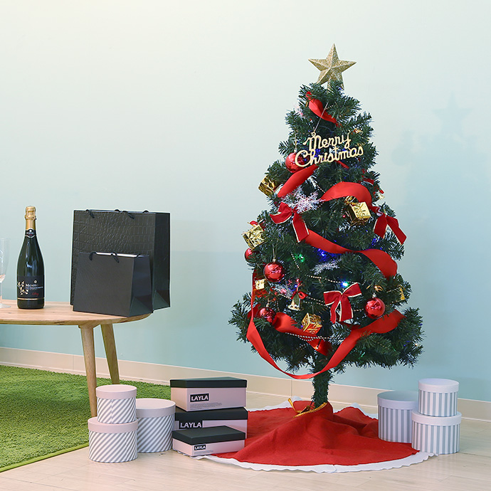 g11649]【高さ90cm】Rovaniemi オーナメント付きクリスマスツリー