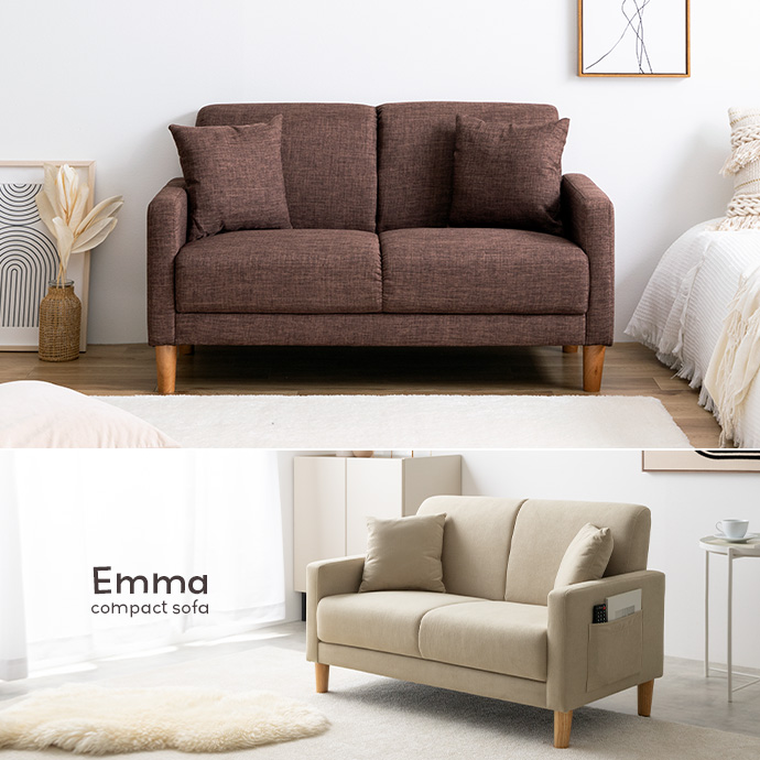 g135002]【単品】Emma 2人掛けコンパクトソファ 2人掛けソファー