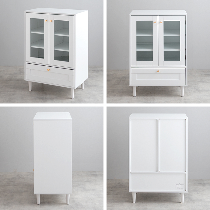 g138009]【幅60cm】Calan ガラスキャビネット キャビネット・チェスト