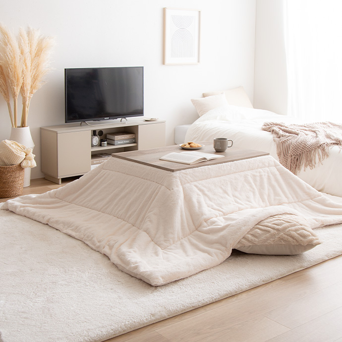 g350017]【長方形:天板 75cm×60cm 】こたつ&掛け布団2点セット こたつ