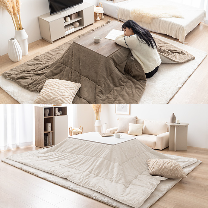 g350020]【長方形:天板90cm×60cm】こたつ&掛け布団2点セット こたつ