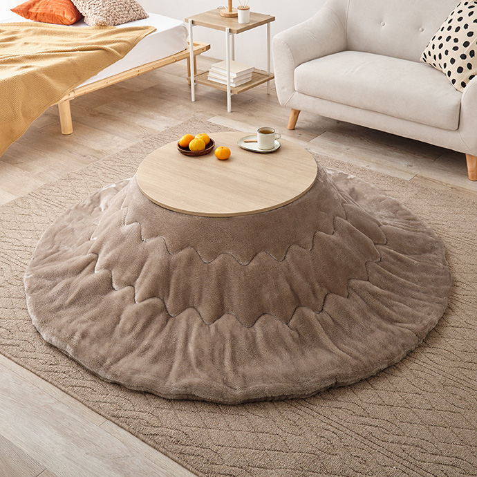 g78620]【円形:天板 68cm】Aina カジュアルコタツ+メレンゲタッチ布団