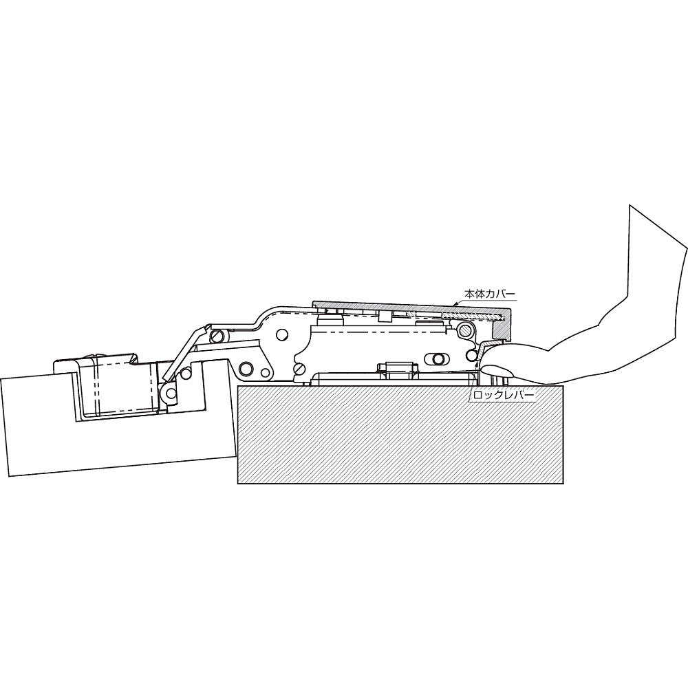 本体カバー J95SC-16型 重量用ワンタッチスライド丁番 J95 16mmかぶせ