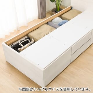 通常引き出し】すのこチェストベッドフレーム(ダブル N-ジオC WW 40M-S