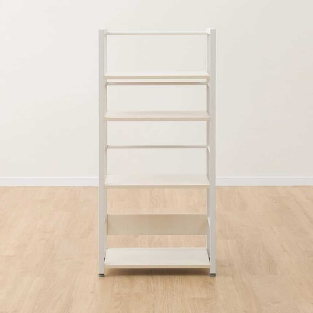 ブックシェルフ ZK004 53 WW <N>(ホワイトウォッシュ): 本棚・シェルフ