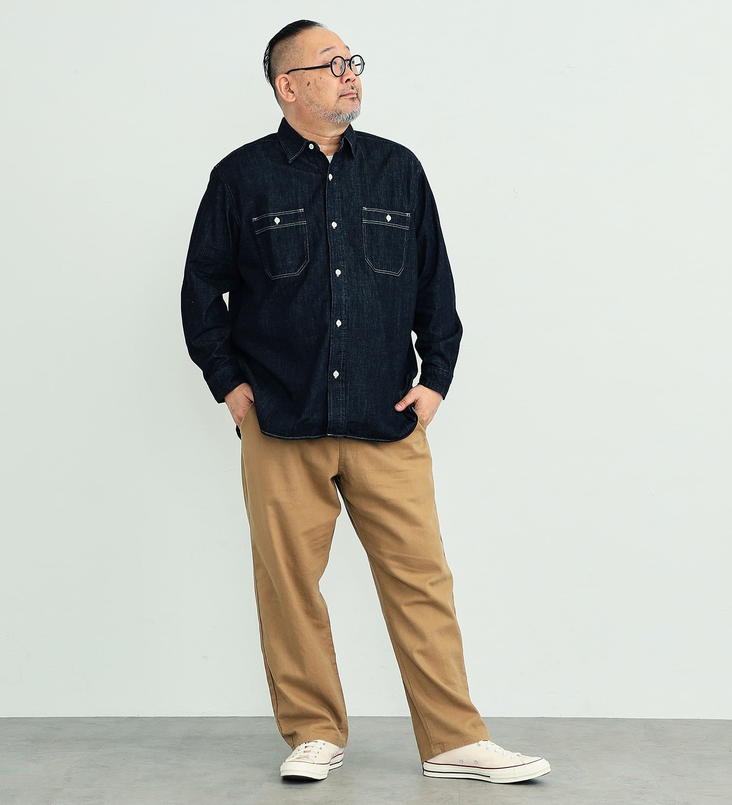 大きいサイズ】ワークシャツ 長袖|EDWIN|エドウイン