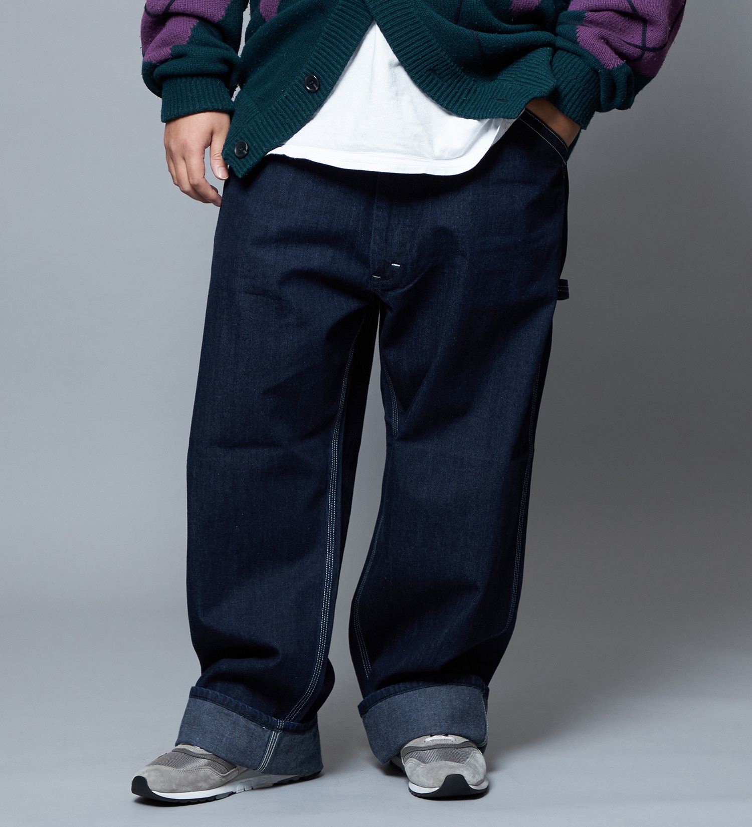 大きいサイズ】DUNGAREES ワイドペインターパンツ/デニム セットアップ