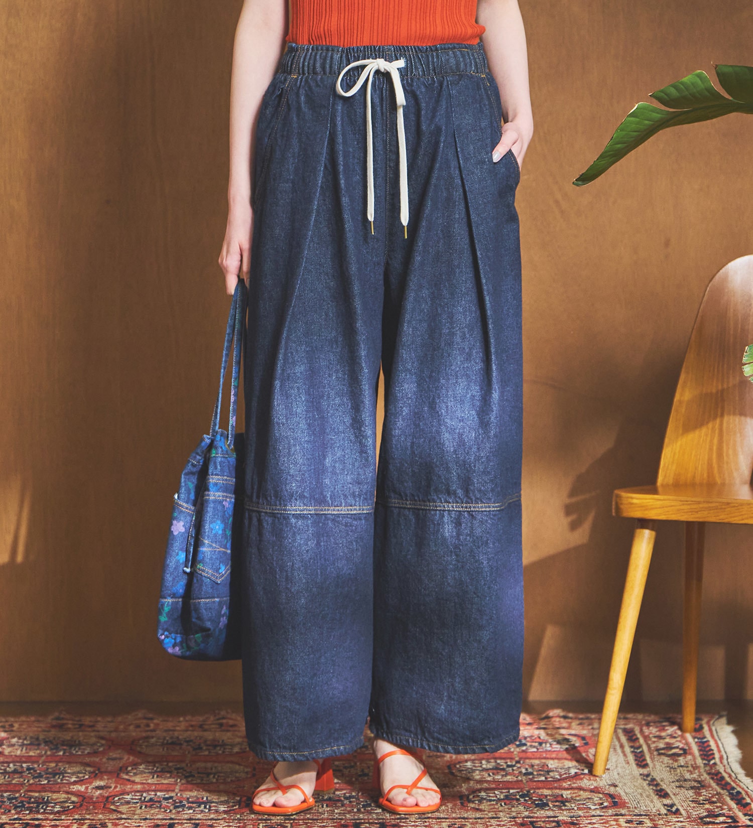 試着対象】atelier SOMETHING DRAWSTRING BALLOON WIDE/ウエストゴム