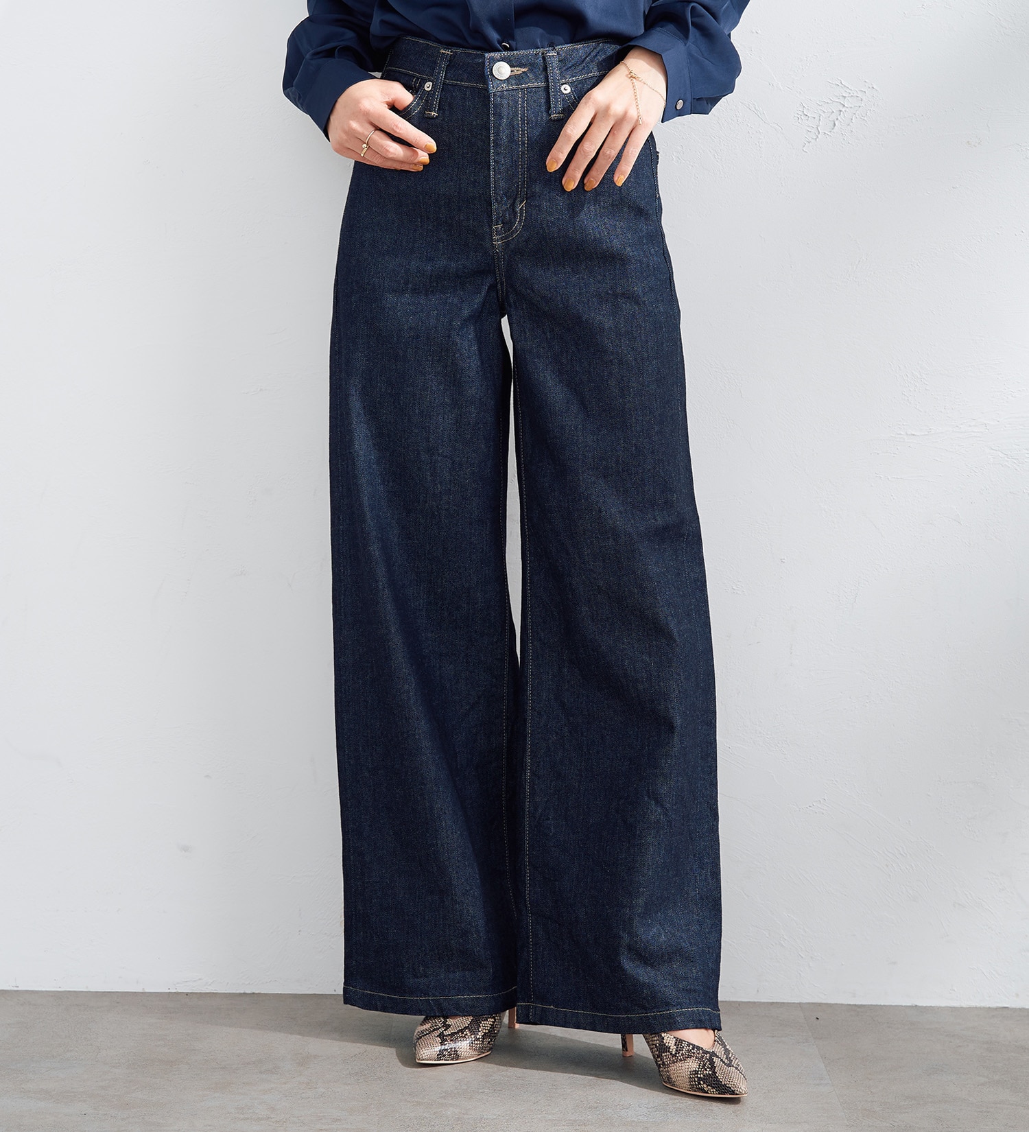 SOMETHING LISA ワイドデニムパンツ|SOMETHING|サムシング