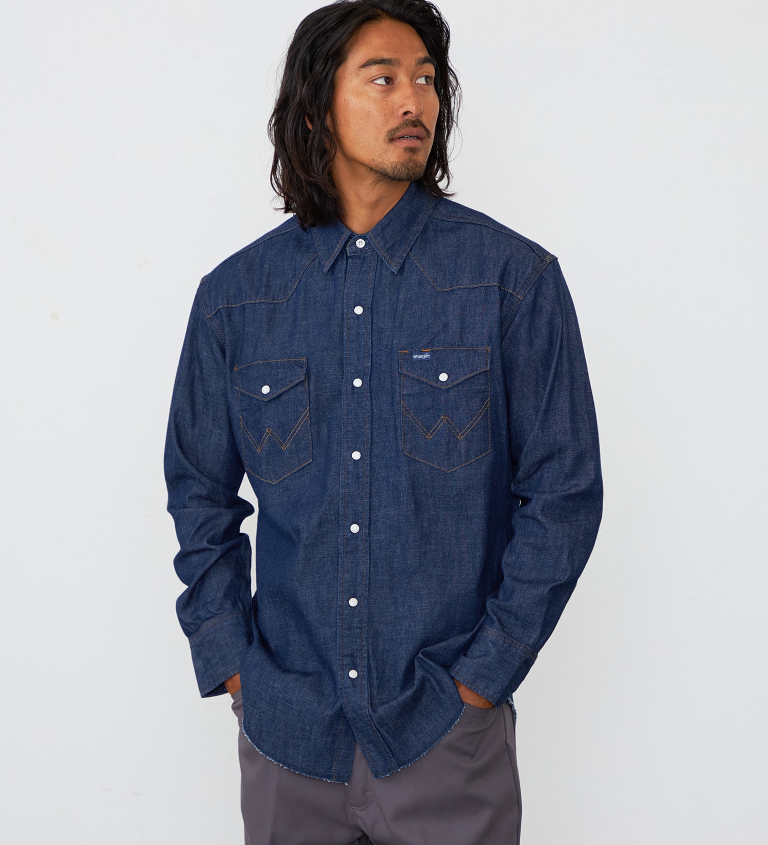 ユニセックス】127MW ウエスタンデニムシャツ【US ORIGINAL 4 ICONS